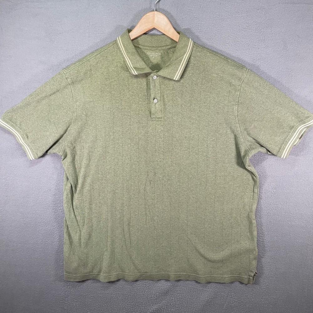 Covington Polo Shirt Mens XL Green Cotton Short Sleeve Casual Golf Classic Light